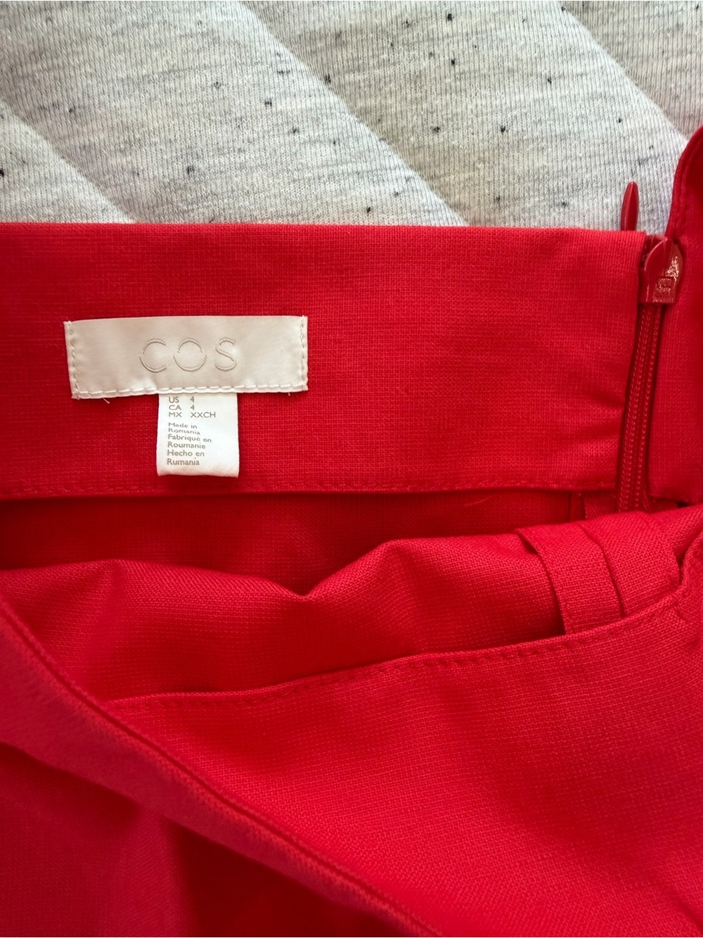 COS Red Square-Neck Sheath Dress - Picture 5 of 5